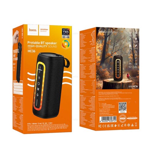 Портативная колонка HOCO HC36 (Bluetooth/USB/TF/AUX/5Вт) черная