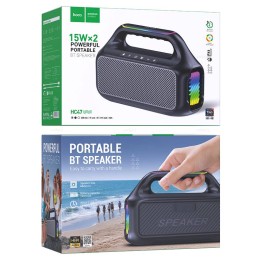 Портативная колонка HOCO HC47 (Bluetooth/USB/TF/AUX/LED подсветка/15Вт) черная