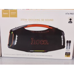 Портативная колонка HOCO HT4 Pro (Bluetooth/USB/TF/AUX/2 микрофона/350Вт) черная