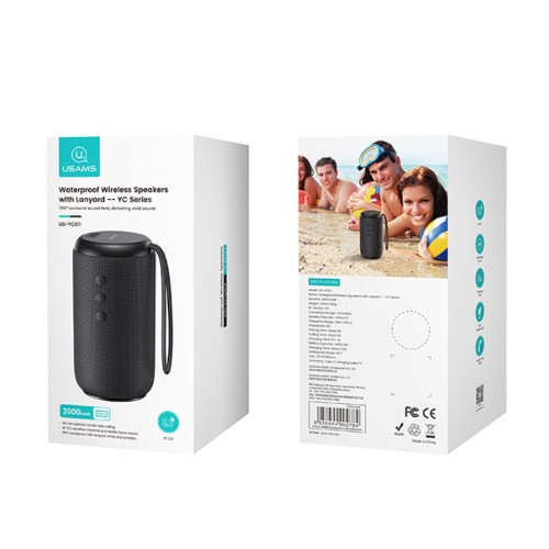 Портативная колонка USAMS YС011 (Bluetooth/USB/TF/AUX/5 Вт) черная