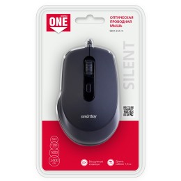 Проводная мышь SMARTBUY 265 беззвучная черная