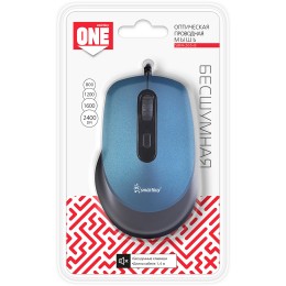 Проводная мышь SMARTBUY 265 беззвучная  синяя