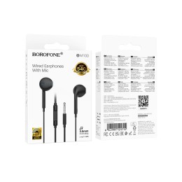 Проводные наушники 3.5 BOROFONE BM100 черные
