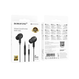 Проводные наушники 3.5 BOROFONE BM100 Pro черные