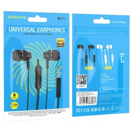 Проводные наушники 3.5 BOROFONE BM74 черные