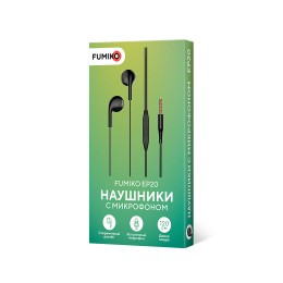 Проводные наушники 3.5 FUMIKO EP20 черные