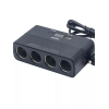 Разветвитель гнезда прикуривателя на 4 устройства (1USB/3.1A/PD/120W/дисплей) 2014 черный