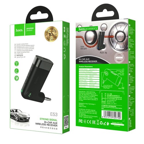 Ресивер Bluetooth HOCO E53 черный