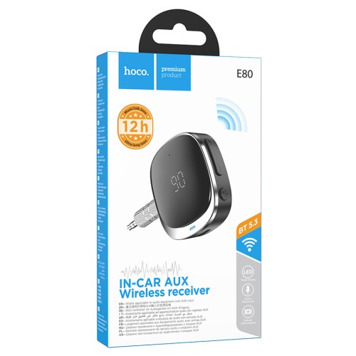 Ресивер Bluetooth HOCO E80 черный