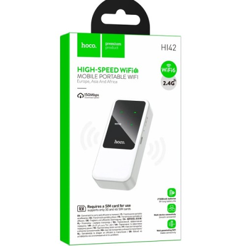 Роутер WiFi HOCO HI42 портативный белый