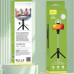 Селфи штатив RECRSI RE-K12D черный