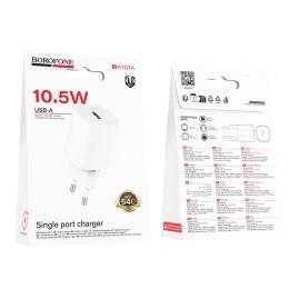Сетевое ЗУ BOROFONE BA101A (USB 10.5W)  белое