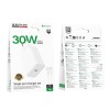Сетевое ЗУ BOROFONE BA107A + кабель Type-C/Type-C (PD 30W) белое
