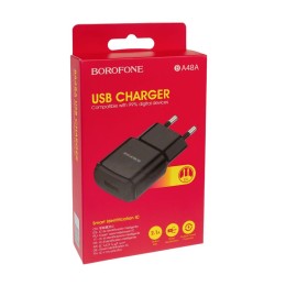 Сетевое ЗУ BOROFONE BA48A (USB/2.1A) черное
