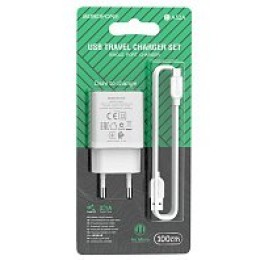 Сетевое ЗУ BOROFONE BA52A + кабель Micro USB (USB/2.1A) белое