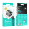 Сетевое ЗУ BOROFONE BA80A + кабель Type-C-Type-C (USB/PD/QC 3.0/20W) черное
