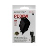 Сетевое ЗУ BOROFONE BA98A + кабель Lightning/Type-C (USB QC3.0/2PD 30W/дисплей) черное