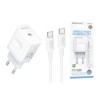 Сетевое ЗУ BOROFONE BA99A + кабель Type-C/Type-C (PD 20W) белое