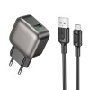 Сетевое ЗУ BOROFONE BAS52A + кабель Micro USB (1USB/2.1A) черное