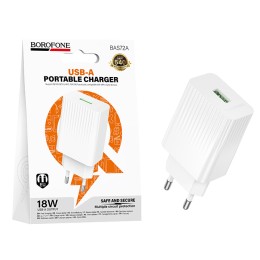 Сетевое ЗУ BOROFONE BAS72A (USB QC3.0/18W/3A) белое