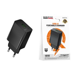 Сетевое ЗУ BOROFONE BAS72A (USB QC3.0/18W/3A) черное