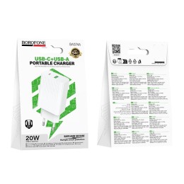 Сетевое ЗУ BOROFONE BAS74A (USB CQ3.0/20W) белое