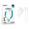 Сетевое ЗУ BOROFONE BAS75A + кабель Lightning/Type-C (PD/30W) белое