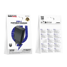 Сетевое ЗУ BOROFONE BAS75A (PD 30W/3A) черное