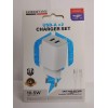 Сетевое ЗУ BOROFONE BAS81A + кабель Type-С (2USB/10.5W) белое 