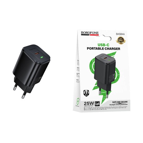 Сетевое ЗУ BOROFONE BAS84A (PD 25W) черное