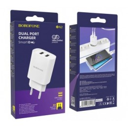 Сетевое ЗУ BOROFONE BN2 (2USB/2.1A) белое