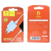 Сетевое ЗУ DENMEN DC05V + кабель Micro USB (2USB/2.4A) белое