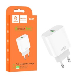 Сетевое ЗУ DENMEN DC07 (1USB QC3.0/3.6A/18W) белое
