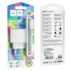 Сетевое ЗУ HOCO C109A + кабель Micro USB (1USB/QC3.0/18W) белое