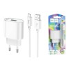Сетевое ЗУ HOCO C109A + кабель Micro USB (USB QC3.0/10,5W) белое
