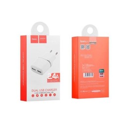 Сетевое ЗУ HOCO C12 (2USB/2.4A) белое