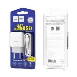 Сетевое ЗУ HOCO C72A + кабель Type C (USB/2.1A) белое