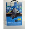 Сетевое ЗУ HOCO CS71A+ кабель Lightning/Type-C (USB QC3.0/PD 20W) черное