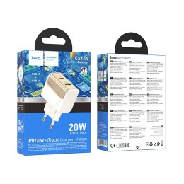 Сетевое ЗУ HOCO CS71A (USB QC3.0/PD 20W) белое