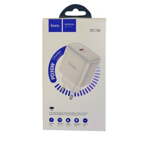Сетевое ЗУ HOCO DC106 (PD 30W) белое