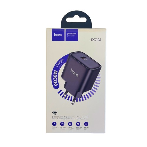 Сетевое ЗУ HOCO DC106 (PD 30W) черное