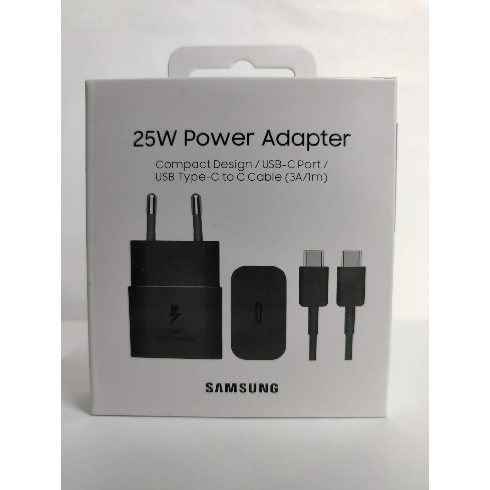 Сетевое ЗУ SAMSUNG EP-T2510 + кабель Type-C/Type-C (PD/3A/25W) черное ORG