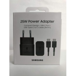 Сетевое ЗУ SAMSUNG EP-T2510 + кабель Type-C/Type-C (PD/3A/25W) черное ORG