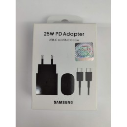 Сетевое ЗУ SAMSUNG EP-TA800 + кабель Type-C/Type-C (PD/25W) черное ORG