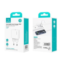 Сетевое ЗУ USAMS CC226 T65 (PD 20W) белый