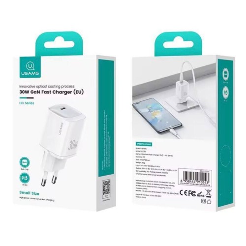 Сетевое ЗУ USAMS CC251 (PD 30W) белое