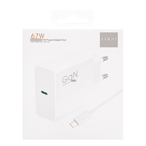 Сетевое ЗУ XIAOMI BHR4927GL + кабель Type-C/Type-C (PD67W) белое