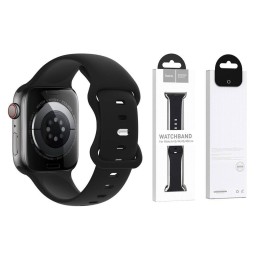 Силиконовый ремешок для часов Apple Watch HOCO WA15 38/40/41мм черный