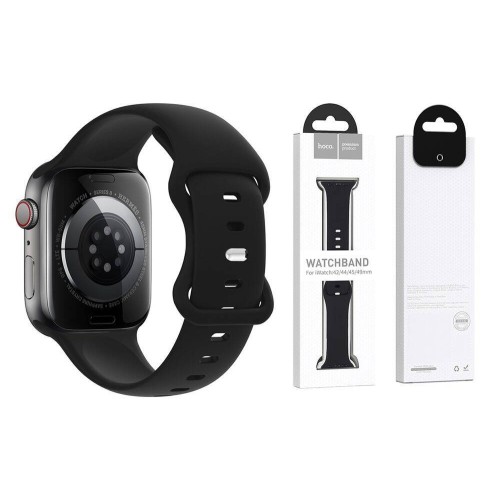 Силиконовый ремешок для часов Apple Watch HOCO WA15 38/40/41мм черный