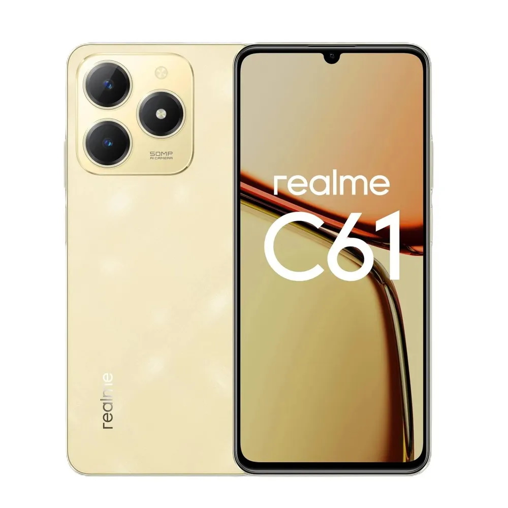 Смартфон REALME C61 6Gb/128Gb золотистый (6,72"/108МП/4G/NFC/5000mAh)